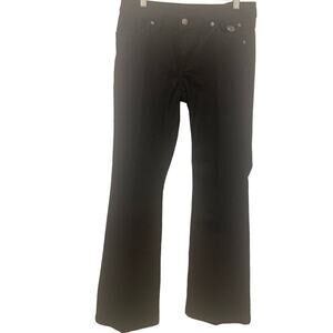 Harley Davidson Bling Jeans 8 Black Womens Bootcut Flare Sequins Logo Moto Biker